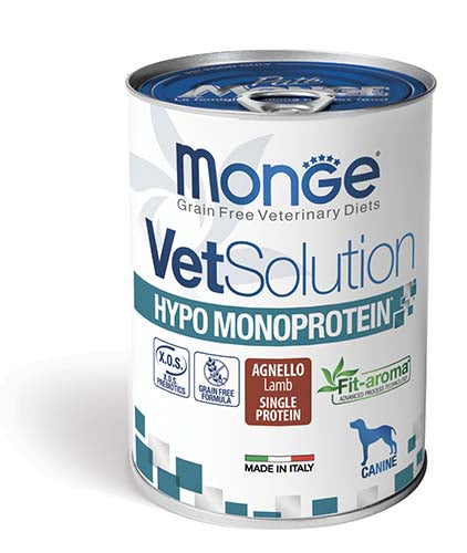 Monge Vet Solution Hypoallergenic Agnello 400gr Alimento umido per Cani Monge Vet Solution Hypoallergenic Agnello 400gr Alimento umido per Cani